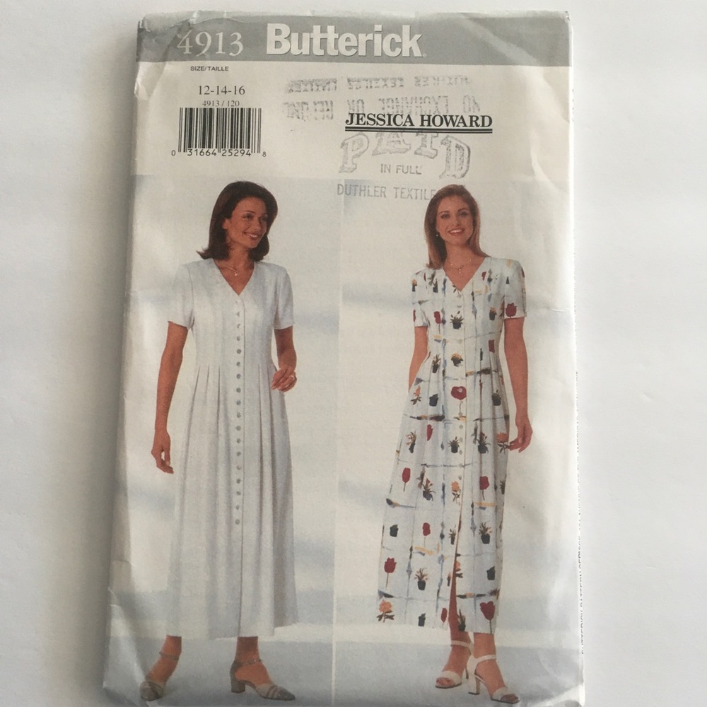 Butterick Sewing Pattern Jessica Howard #4913 Size 12-14-16 $10/1Patt. $24/3Patt